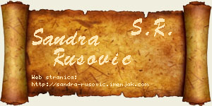 Sandra Rusović vizit kartica